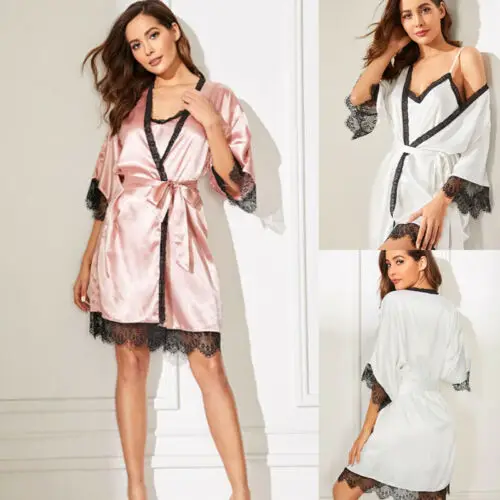 Комплект женского кружевного атласного нижнего белья из 2 предметов|Комплекты