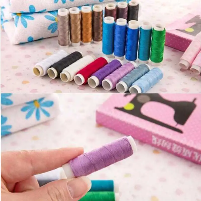 DIY 39 смешанных цветов ручная швейная нить чистый полиэстер машина крепкая