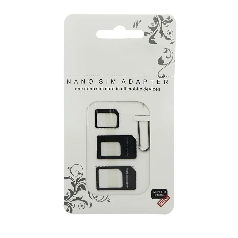 4000 набор новейших 4 в 1 Nano/Micro к Micro/стандартный лоток для адаптера sim-карты с ключом