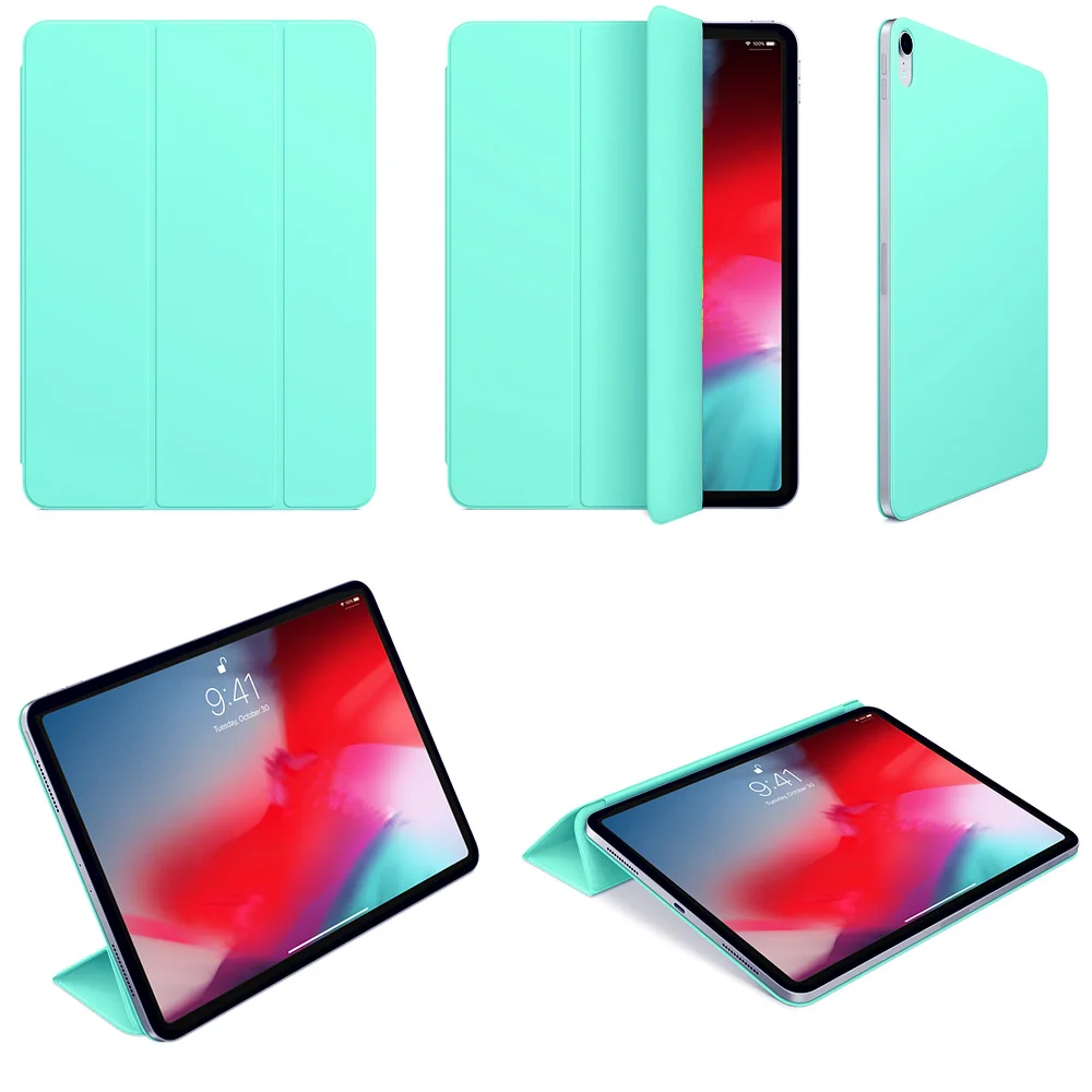 Магнитный умный чехол-книжка для лица ID 12,9 дюймов iPad Pro, трехслойный Магнитный чехол-подставка для iPad Pro12.9 - Цвет: Mint
