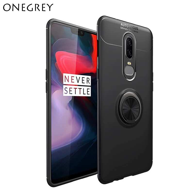 Чехол для Oneplus 6 a6000 магнитный автомобильный держатель с подставкой роскошный