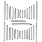 Стальные Винтовые штанги 100 шт.лот, 6-38 мм, запасные части только для стержня, Сменные аксессуары для сосков, языка, сережек, пирсинга, ювелирные изделия