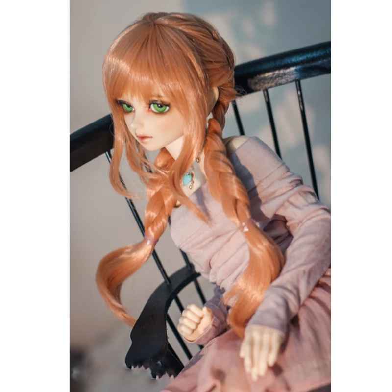 Волосы Allaosify BJD 1/3 1/4 1/6 парик для кукол Bjd с косами высокотемпературные шелковые