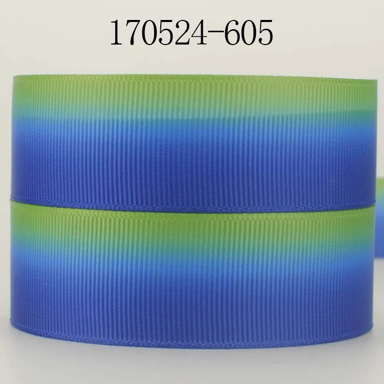 10 ярдов Различные размеры милая лента с постепенным изменением цвета принтом