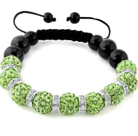 High Quality 10mm white black multicolor Micro Pave Disco bead Bracelet jewelry crystal j535 | Украшения и аксессуары