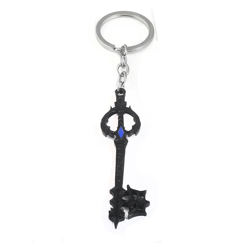 Черный Kingdom Hearts Sora Keyblade брелок в форме ключа кулон-оружие брелок для женщин мужчин чокер брелок-сувенир ювелирные изделия подарок - Цвет: Черный