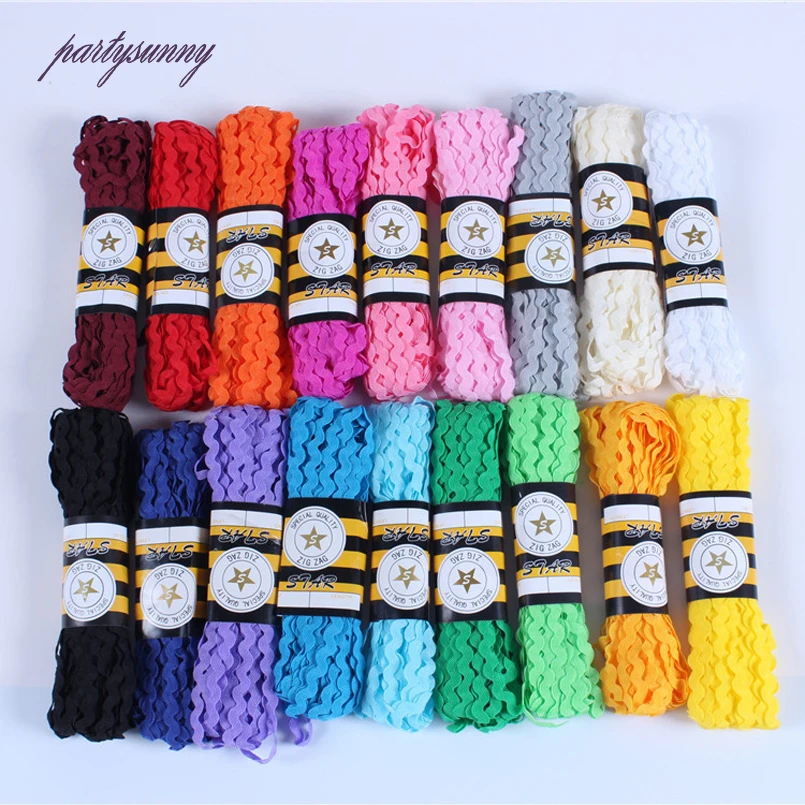 PF 15 ярдов/лот 5 мм Кружевной Бахромой Отделкой Волна Кружева и Швейные Аксессуары