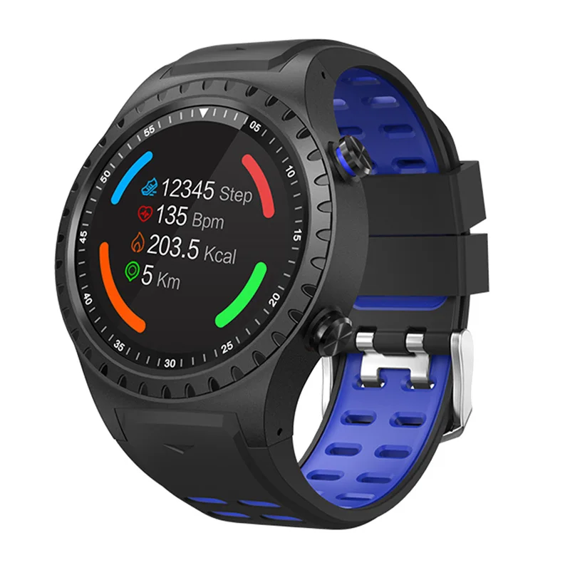 Blue Умные часы M1, gps, sim-карта, Bluetooth, часы для звонков, IP67, водонепроницаемые часы, спортивные, умные часы для мужчин и женщин, для Android - Цвет: Blue
