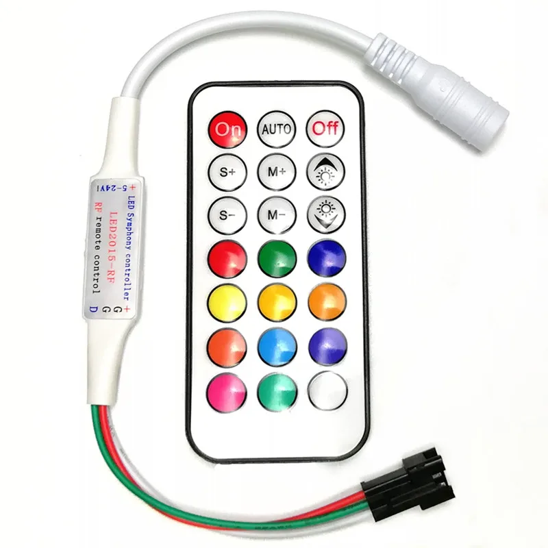 Пиксельная Светодиодная лента управления Лер DC5V DC12V DC24V мини 3key RF 14key RF 21key беспроводной пульт дистанционного управления для WS2811 SK6812 WS2812B 1903