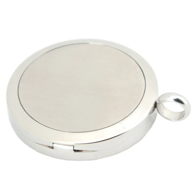 

10pcs 30mm Silver Round ROSE Flower Aromatherapy Oils Stainless Steel Perfume Diffuser Locket Necklace Pendant