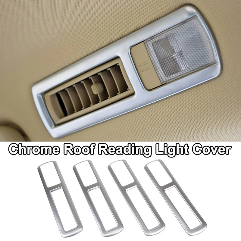 reading light cover Для Toyota Highlander Kluger хромированный переключатель интерьерный Кнопка крышка вентиляционное отверстие отделка украшение автомобиля Стайлинг - Цвет: reading light cover