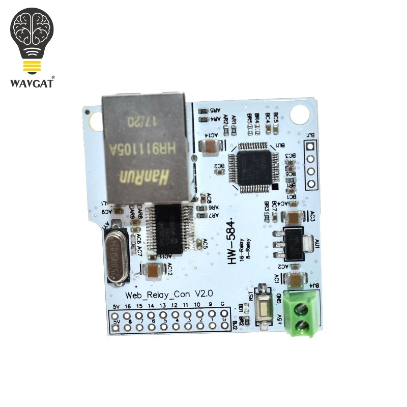 WAVGAT 8-канальный 28J60 W5100 RJ45 сетевой релейный переключатель управления 5 в