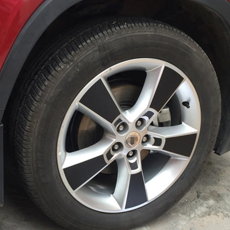 3D наклейка на колеса из углеродного волокна водонепроницаемая черная для Chevrolet