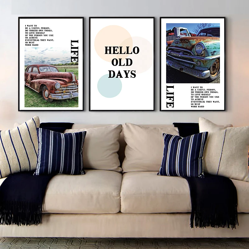 

Modern Space Art No Frame Car Travel Letter Wall Picture Watercolor Oil Canvas Prints Poster Home Decor Painting For Living Room