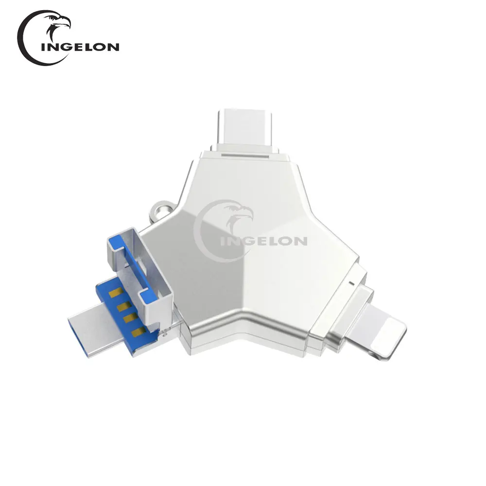 

Флеш-накопитель Ingelon, usb 128/32/64 ГБ, металлический, компактный, для iphone 6s, 7plus, 8 plus, X