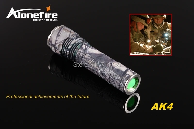 AloneFire AK4 CREE XM L2 LED 5 режимов HA III военный Камуфляжный твердый анодированный легкий