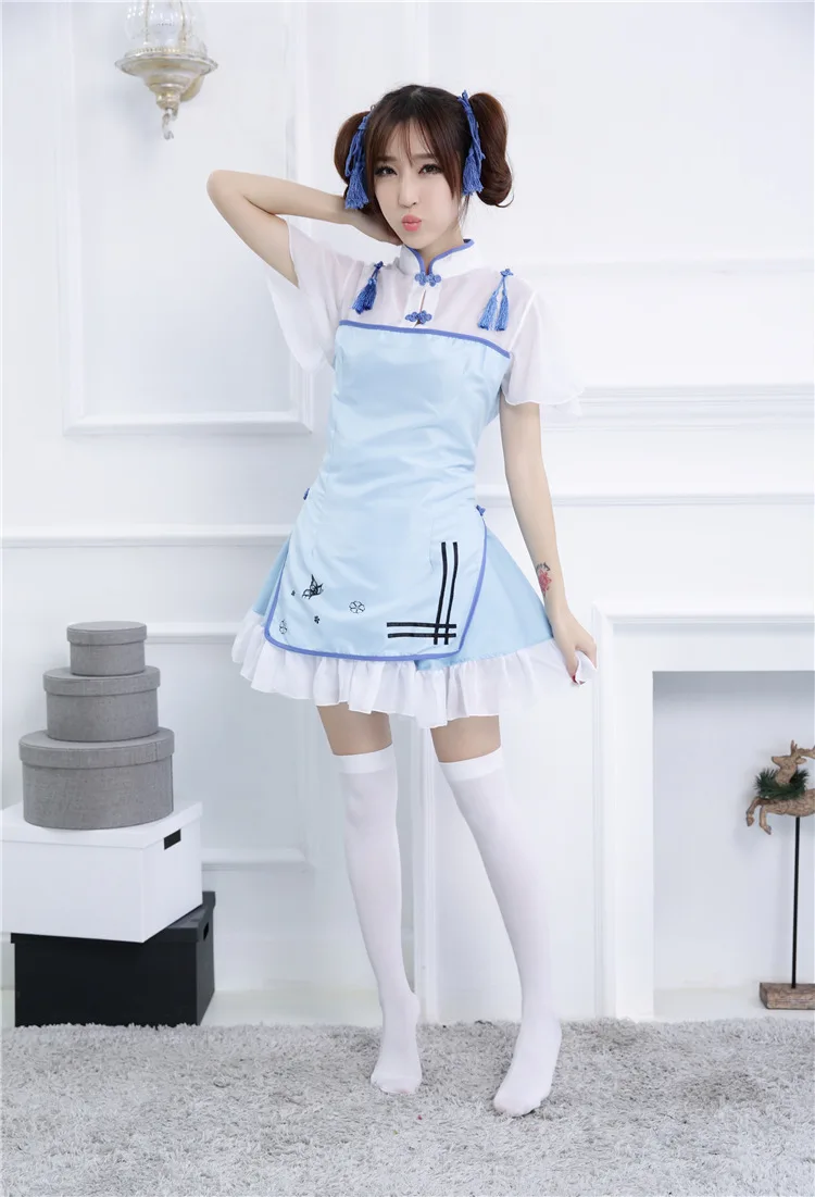 Винтажное кимоно 2018 костюм для косплея японское аниме платье горничной модное