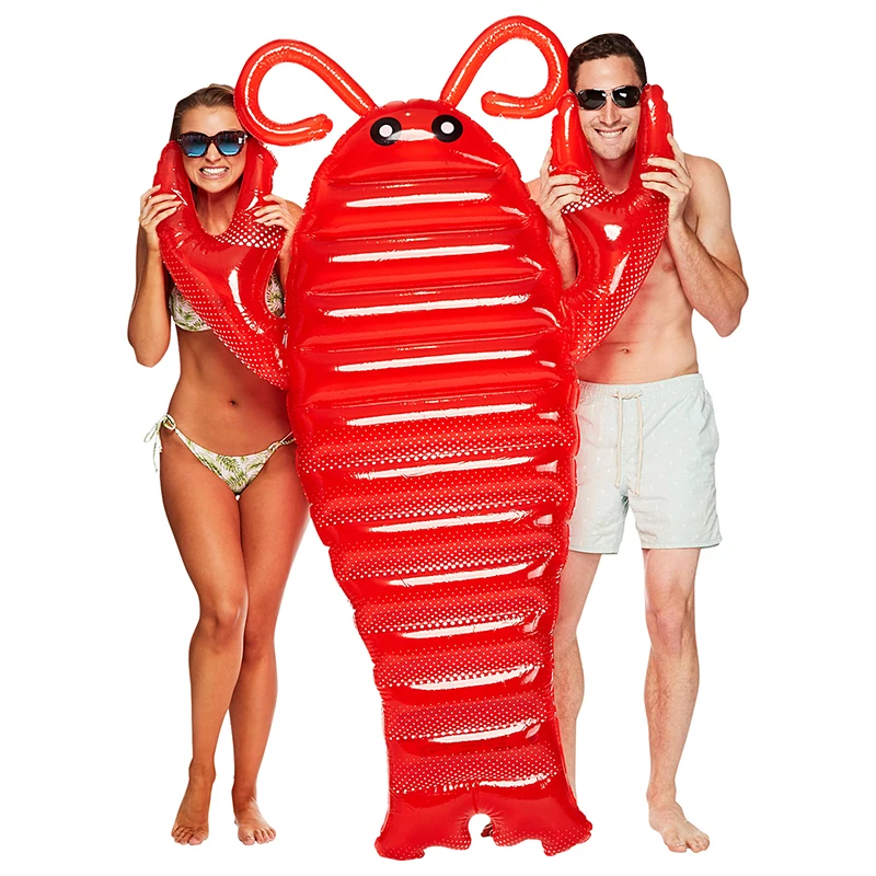 

Inflatable Floating Row Giant Inflatable Lobster Life Buoy Outdoor Crab Swimming Pool Floatie Float Lounge Water Toys Beach Bed