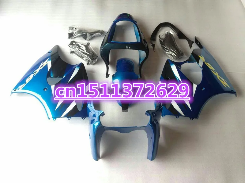 

HOT sales Fairings for Kawasaki ZX-6R 2000-2001 2002 Ninja 636 blue white black fairings ZX6R 00 01 02-Dor D injection