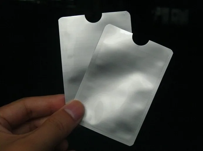 1000 pcs RFID blocker sleeve cardsheild protected ID cards Aluminium Anti Theft Credit Card shield | Дом и сад