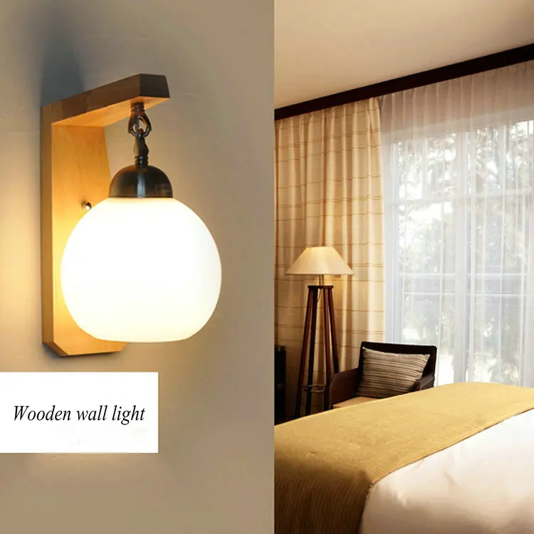 Светодиодные деревянные стеклянные шары Детские лестницы настенные светильники