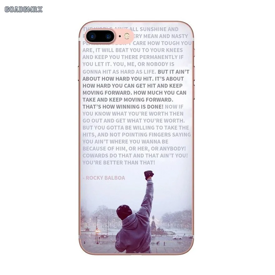 Силиконовый чехол для телефона Samsung Galaxy S2 S3 S4 S5 Mini Alpha S6 S7 edge S8 S9 Plus J1 Grand Prime Rocky Balboa c