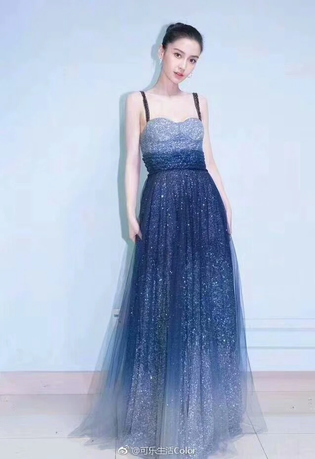 2017 звездное небо коллекция Макси платье элегантное вечернее изумительное vestid