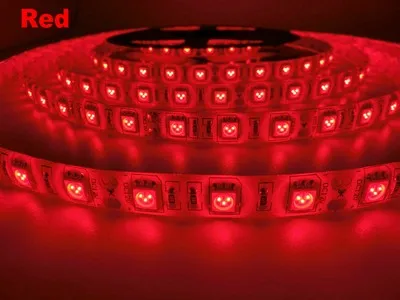 5 м/лот 60 Светодиодный s/m DC12V 5050 SMD белый/теплый белый/красный/зеленый/желтый/синий/розовый/RGB/UV/RGBW/RGBWW гибкий светодиодный светильник лента