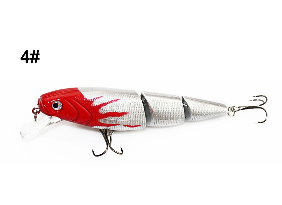 4 1PCS Jointed Fishing Lure 10.5CM 15G Floating Minnow Plastic Artificial Fishing Wobblers Tools 3 Sections Lure - Цвет: 4