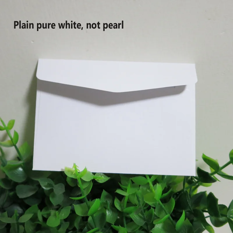 White 100 шт 10x7 см(3," x 2,7") мини красочный бумажный конверт членские карты Обложка для банковских карт - Цвет: White