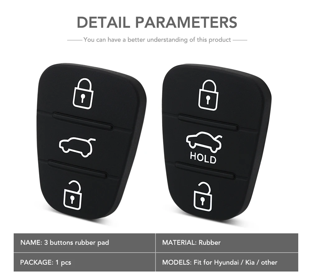 3 кнопки силиконовый чехол для ключа автомобиля резиновая кнопка Hyundai I30 i35 iX20 Solaris