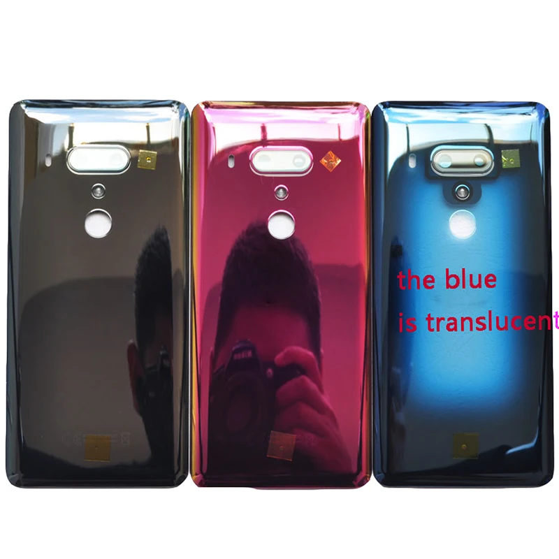BINYEAE стеклянная крышка батареи для HTC U12 Plus задняя корпуса чехол с объективом