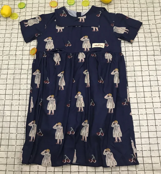 Harajuku/платье с короткими рукавами и принтом вишни для девочек летнее платье 2018