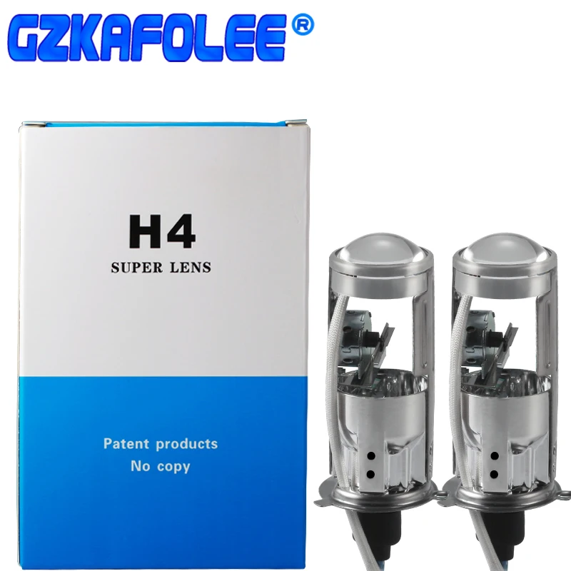 GZKAFOLEE HID H4 6000K 4300k 8000K Мини объектив проектора Hi/короче спереди и длиннее сзади) луч