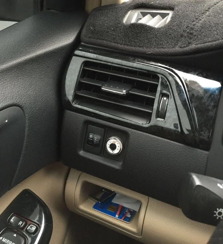 HighQuality mahogany cherry wood carbon fiber 3D interior trim special modified car parts accessories for Toyota Camry 2012-2015 |
