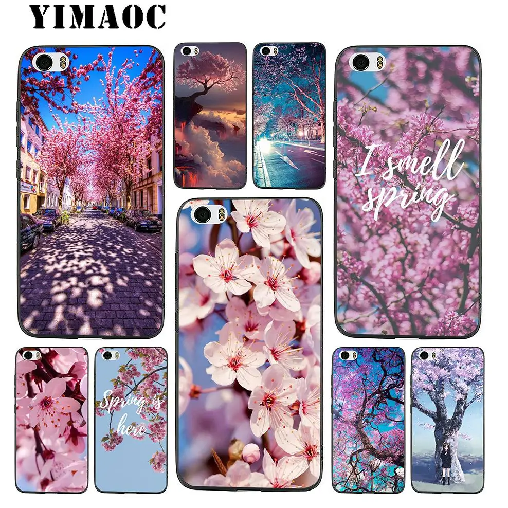 Мягкий силиконовый чехол YIMAOC с цветком вишни для Xiaomi Redmi Note 9 Mi 8 Se 7 6 6A A1 A2 4X 4A 5A 5 MAX 3