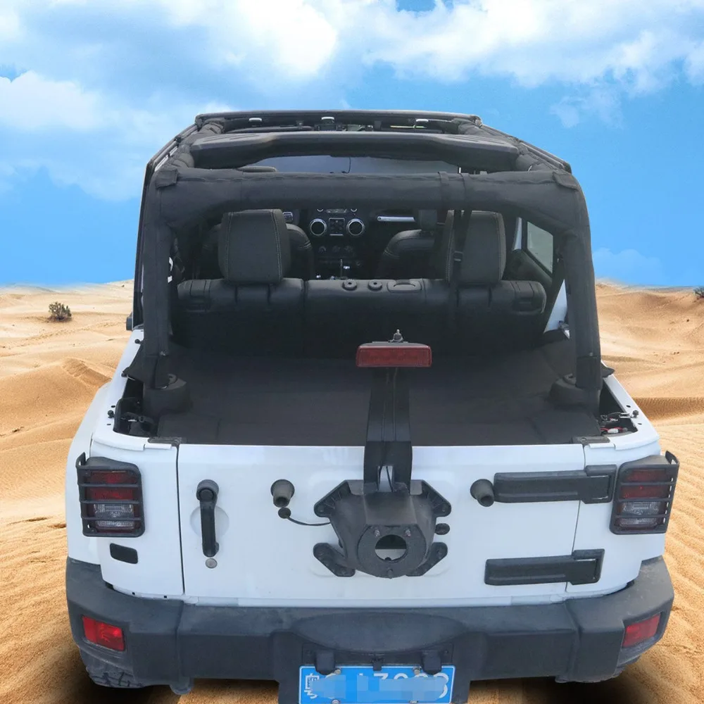 

Bolaxin Car Styling Shade Cargo Cover Luggage Security Shade Sticker Cover Rack With 8Tie-down D-rings for Jeep Wrangler 07-17