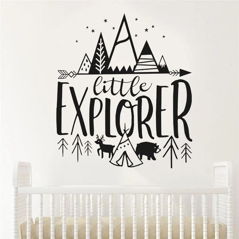 Настенные наклейки в скандинавском стиле Little EXPLORER Mountain Star Arrow декор для детской