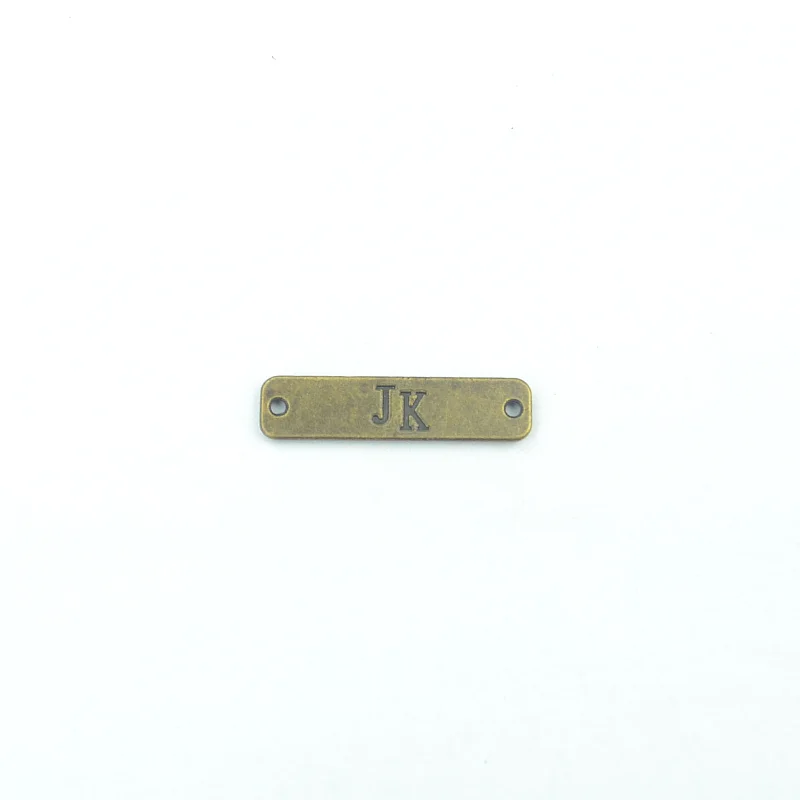 30 шт. винтажные подвески прямоугольные Подвески ручной работы с буквами античные