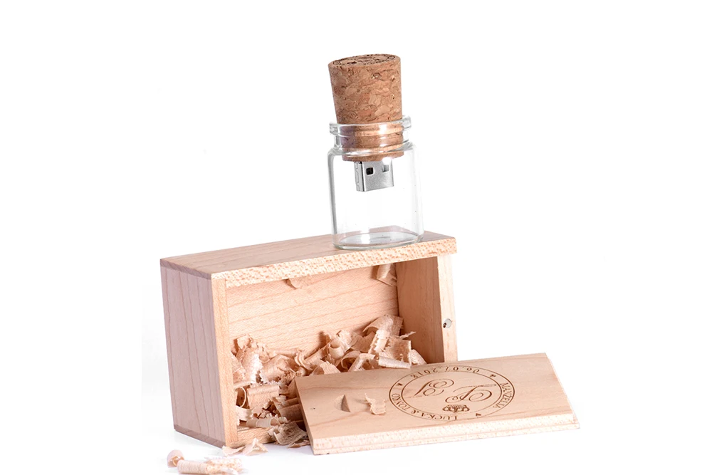 JASTER стеклянная бутылка с пробкой USB флэш-накопитель(прозрачный) ручка-накопитель 4 ГБ 8 ГБ 16 ГБ 32 ГБ 64 ГБ модная Подарочная бутылка подарок