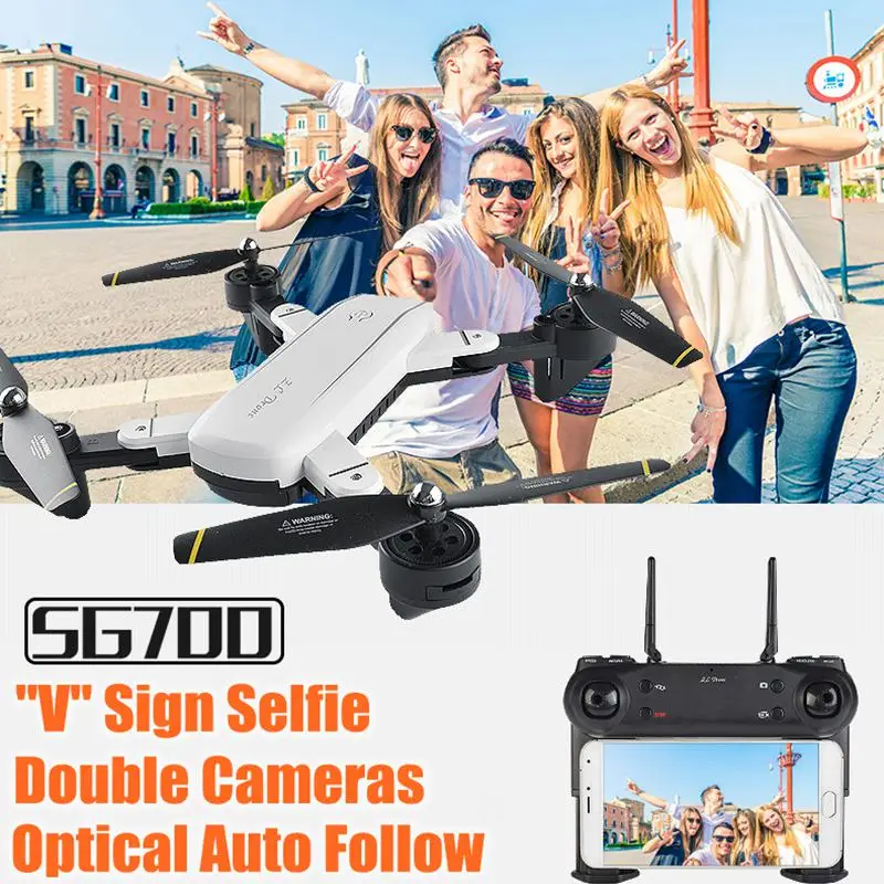 SG700 селфи Радиоуправляемый Дрон с камерой Wifi Fpv Квадрокоптер оптический Следуйте