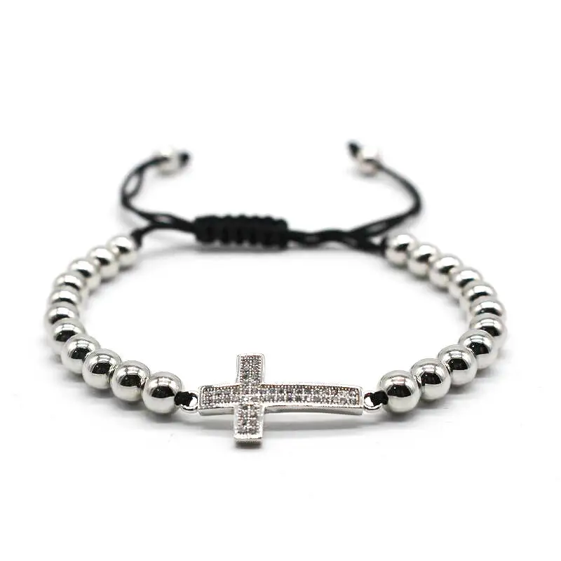 Брендовый милый Мишка 6 мм браслет из медного Бисера модный микро проложить CZ