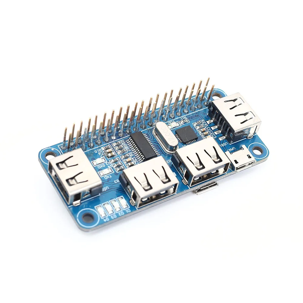 USB HUB HAT модуль для Raspberry PI Zero/Zero W/3B + к UART бортовой совместим с USB2.0/1 1 4 портами