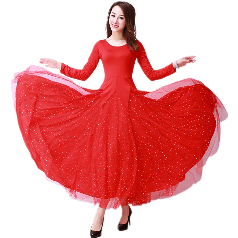 ballroom dance dresses for sale rumba costumes plus size waltz dress red flamenco wear |
