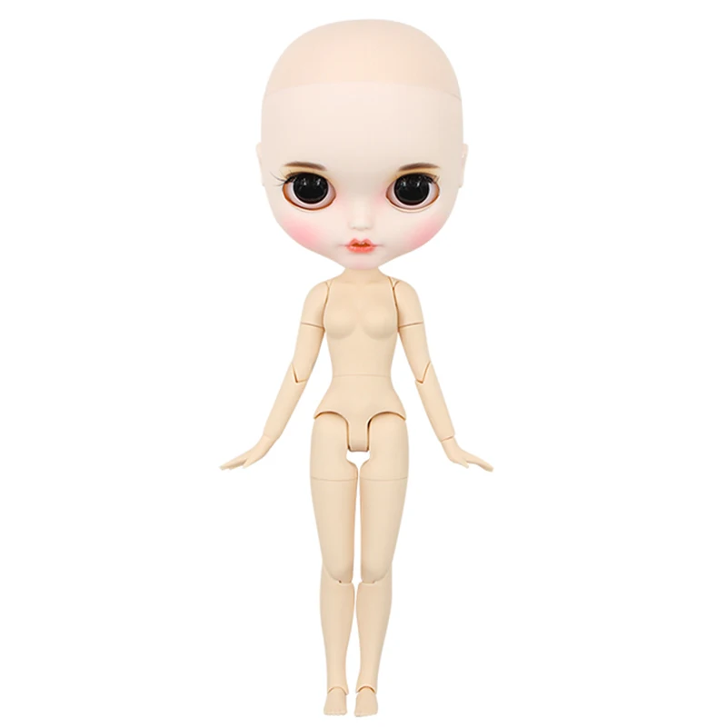 doll without scalp Кукла с гибкими суставами, матовое лицо без волос - Цвет: doll without scalp