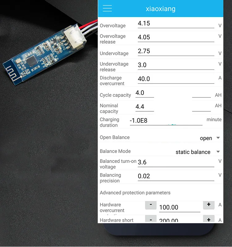 

2019 smart 7S 24V 20A 30A 40A 50A Lithium li-ion battery protection board BMS system Bluetooth APP UART RS485 software monitor