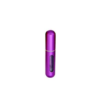 Purple 5 мл портативная многоразовая мини-парфюмерная алюминиевая бутылка для хранения с распылителем пустые косметические контейнеры футляр для путешествий Домашний Органайзер поставки - Цвет: Purple