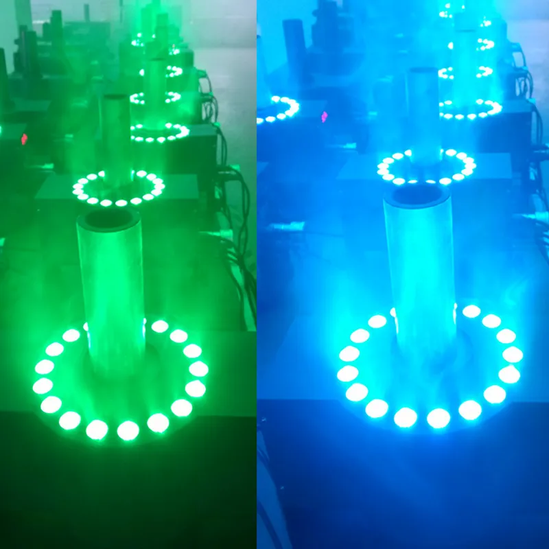 Светодиодная машина co2 jet DMX512 dj эффект 18x3 Вт rgb3 в 1 сценическая cannon powdercon in -out 2