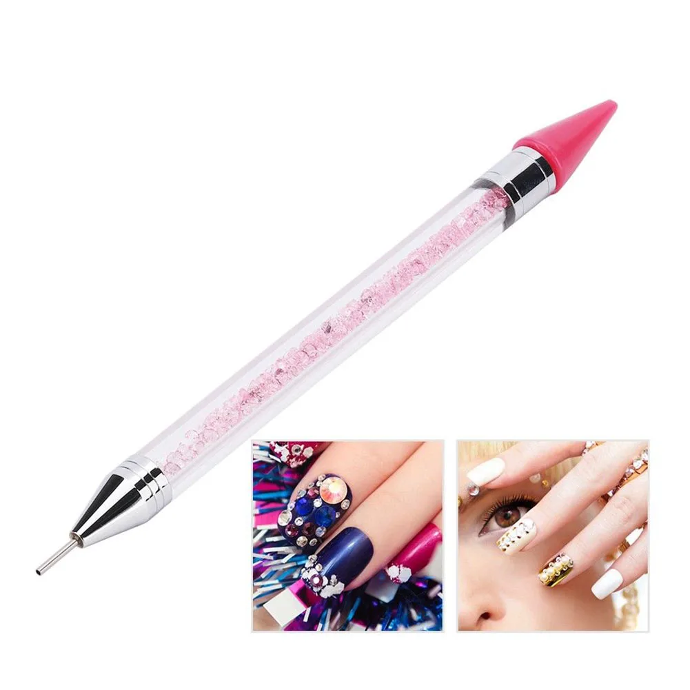 Dotting кисточка для дизайна ногтей Remover Мягкие силиконовые гвоздики со стразами