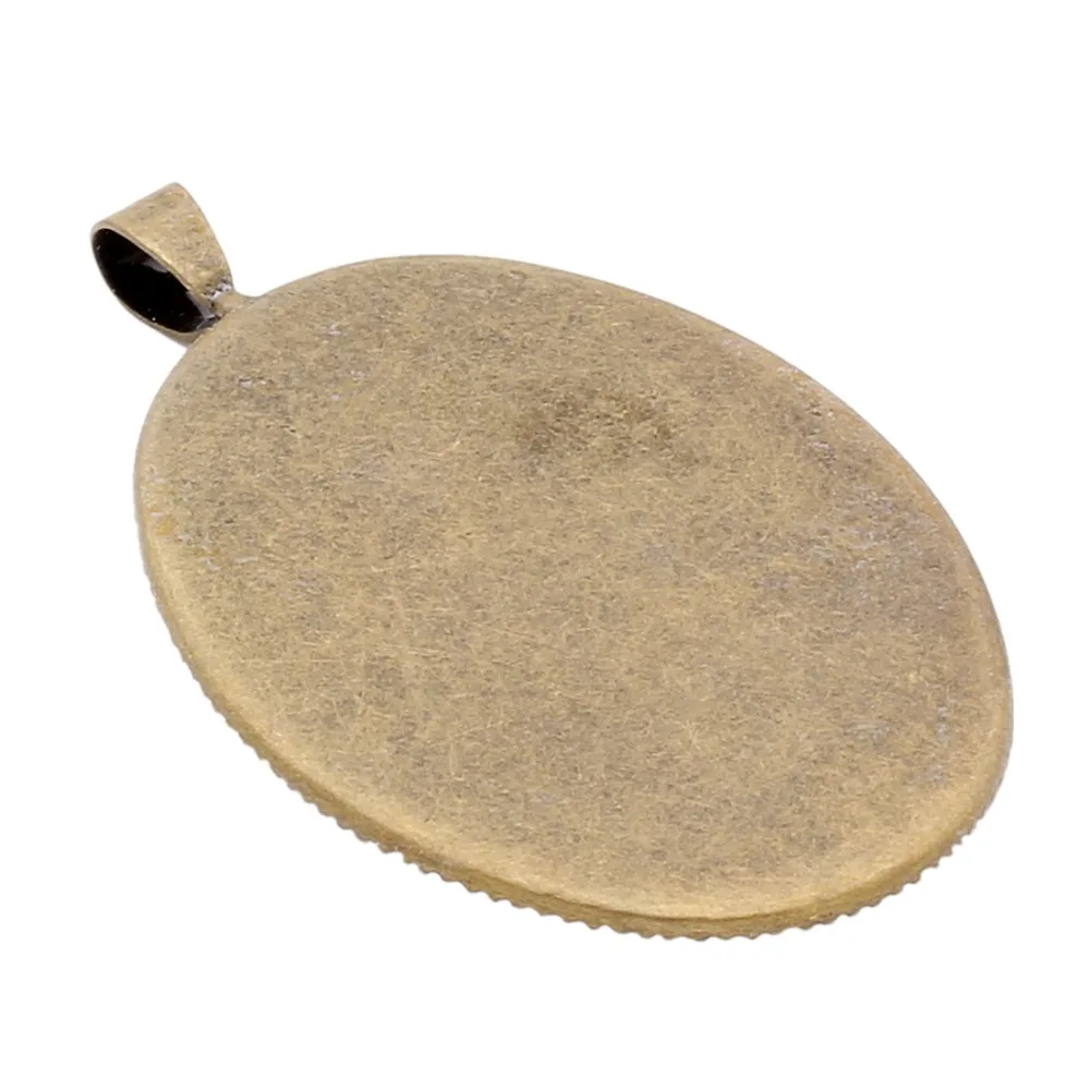 5 шт. Овальный Кулон Кабошоны Настройки античная бронза Цепочки и ожерелья Пустой